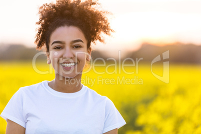 Beautiful Mixed Race African American Girl Teenager Perfect Teet