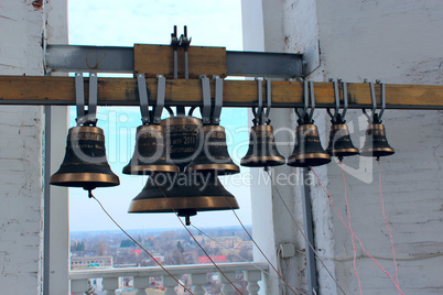 Bells in church belltower