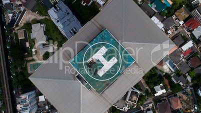 Helipad on top of the skyscraper