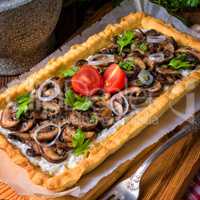 mushroom tart with ricotta