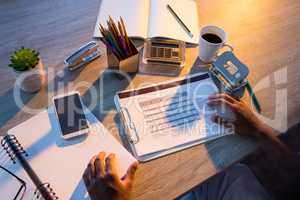 Male executive working at his desk