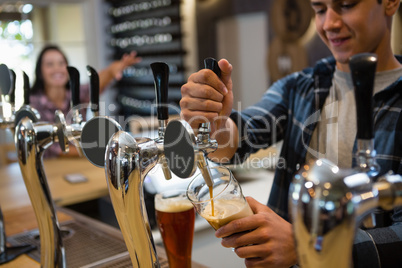 Bartender preparing drink