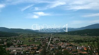 Panorama of Corbaro village with mountains