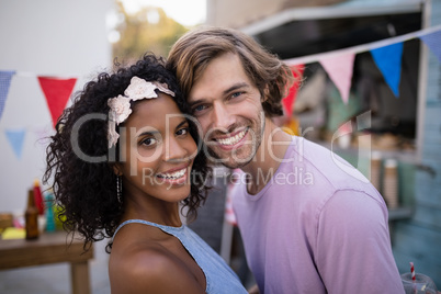 Portrait of romantic couple