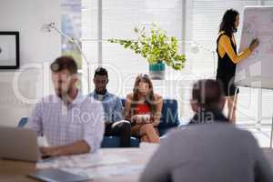 Business colleagues working in the office