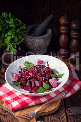 beetroot salad with raspberries