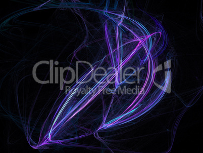 image of one Digital Fractal on Black Color