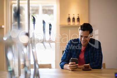 Man using mobile phone