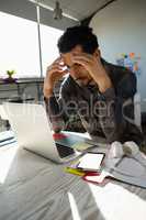 Frustrated businessman at office