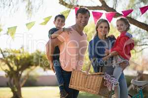 Family enjoying together in the park