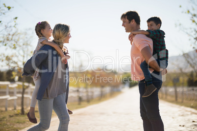 Family enjoying together in the park