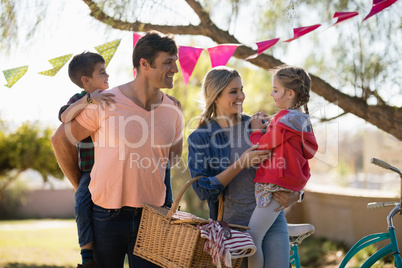 Family enjoying together in the park