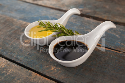 Close up of olive oil in spoon