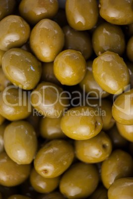 Full frame shot of green olives