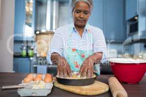 Woman preparing food