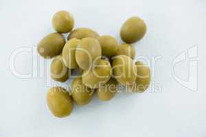 Close-up of fresh green olives