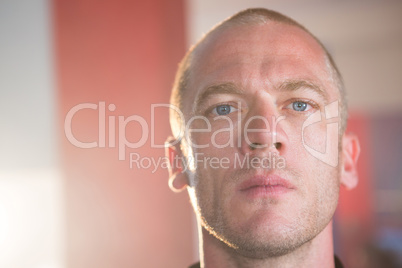 Portrait of confident male boxer