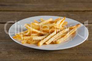 French fried chips in plate