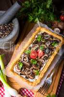 mushroom tart with ricotta