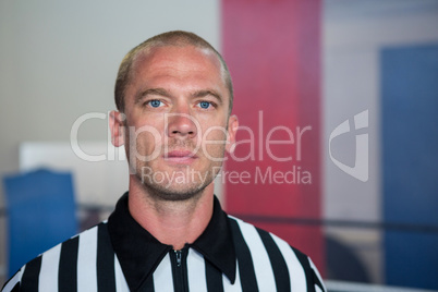 Close-up portrait of male referee