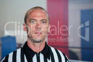 Close-up portrait of male referee