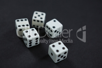 Close-up of white dices