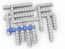 3d Excellence Concept word cloud