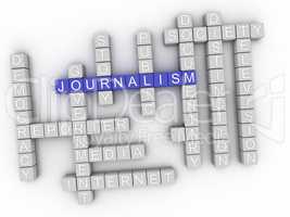 3d Journalism Concept word cloud