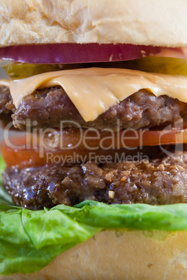 Close-up of hamburger