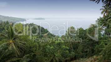 Landschaft an der Nordküste von Principe Island, Sao Tome und Principe, Afrika