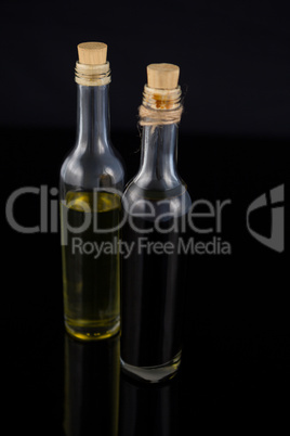 Olive oil and balsamic vinegar in bottle
