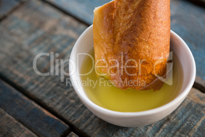 Bread soaked in olive oil