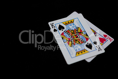 Close-up of king cards