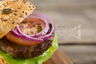 Cropped image of burger