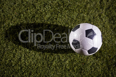 High angle view of soccer ball