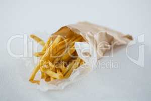 French fries in paper bag