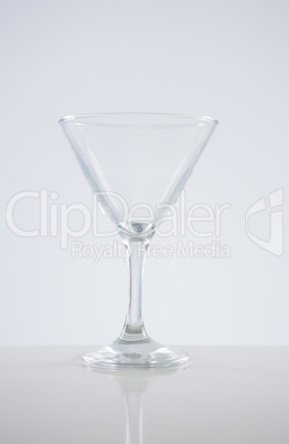 Martini glass on table