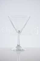 Martini glass on table