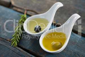 Olives in oil with rosemary