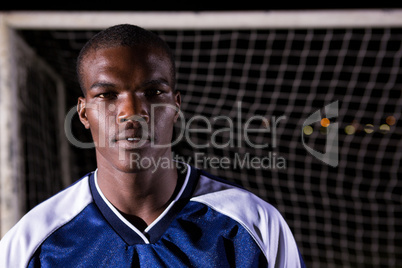Portrait of young male soccer player