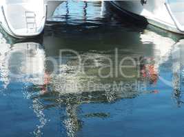 Reflections of a catamaran