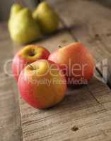 Red apples and green pears