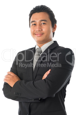 Asian businessman arms folded