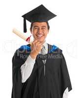 Excited university student graduation