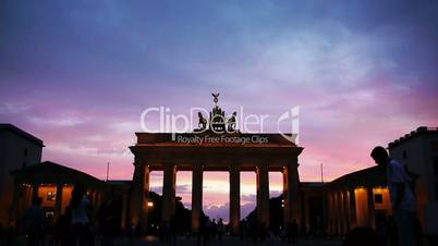 Berlin - Brandenburg Gate on sunset