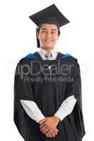 Portrait of university student in graduation gown