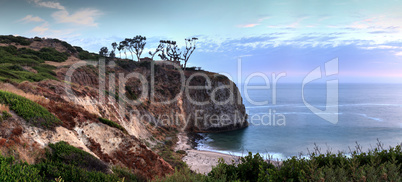 Sunset over the farthest south end of Crystal Cove beach