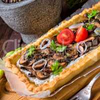 mushroom tart with ricotta