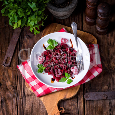 beetroot salad with raspberries