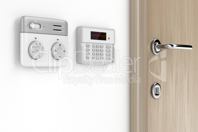 Thermostat and alarm controls